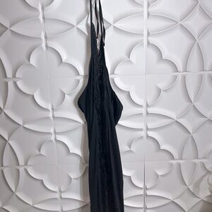 NEW TOPSHOP Fringe black dress sz 14.  (86)